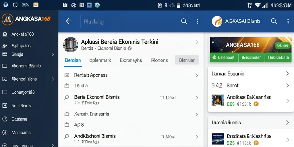 Tampilan antarmuka aplikasi ANGKASA168 yang informatif dan menarik.