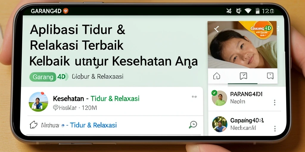 Tampilan antarmuka aplikasi GARANG4D untuk tidur dan relaksasi.