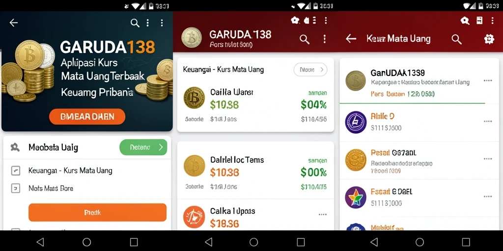 Tampilan antarmuka pengguna aplikasi GARUDA138 yang informatif dan menarik.