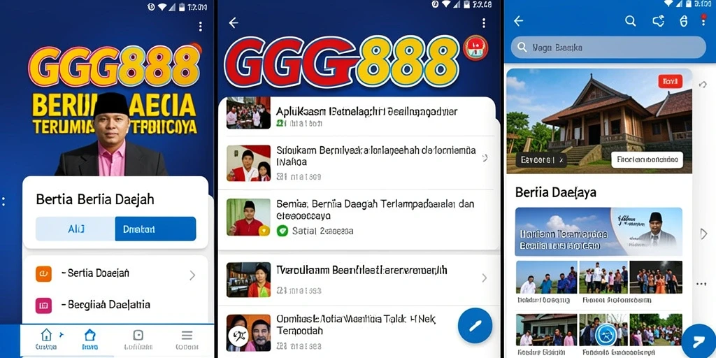 Antarmuka pengguna aplikasi GGG888 yang menarik dan intuitif.