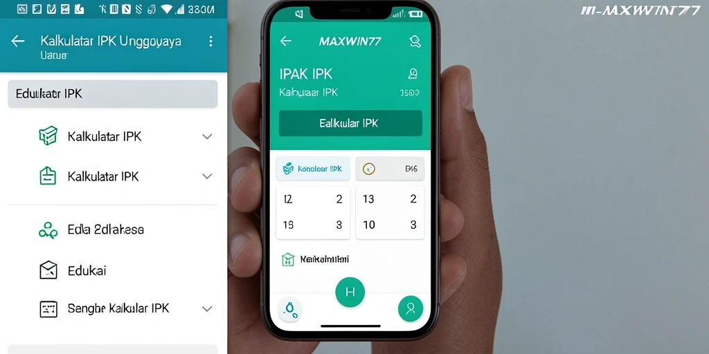 Antarmuka pengguna intuitif dari MAXWIN77 untuk Kalkulator IPK.