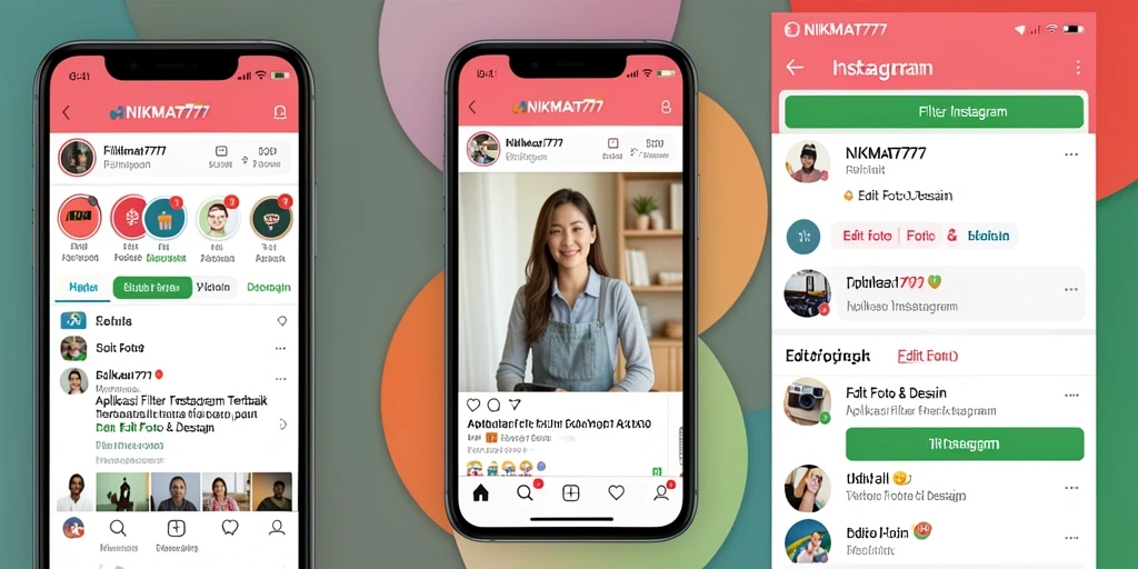 Tampilan antarmuka intuitif dengan berbagai filter kreatif.