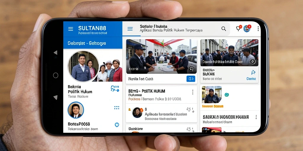 Antarmuka SULTAN88 menampilkan berita politik dan hukum terkini.