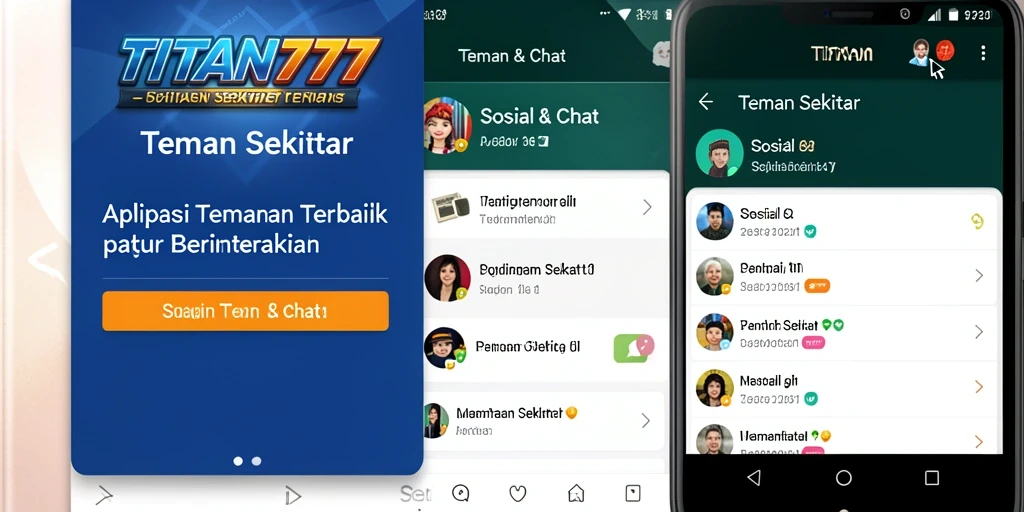 Antarmuka pengguna yang menarik dan mudah digunakan untuk mencari teman baru.