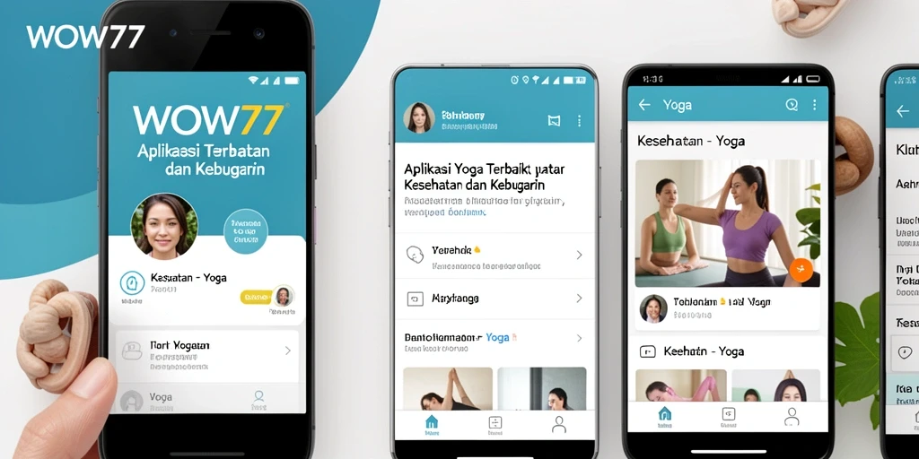 Antarmuka WOW77 yang menarik dengan berbagai fitur latihan Yoga.