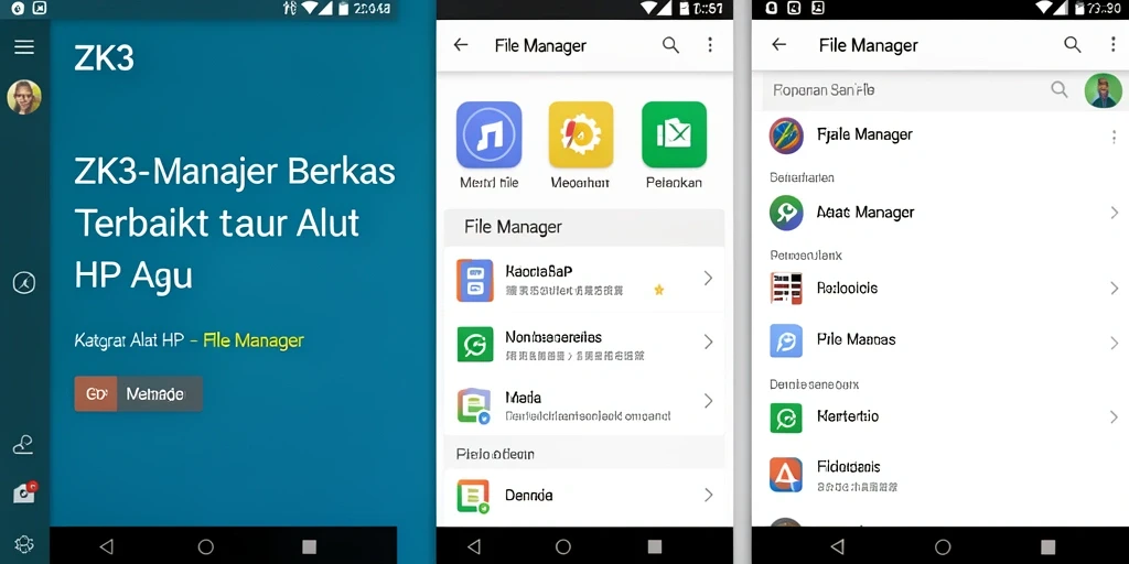 Tampilan antarmuka ZK3 yang sederhana dan fungsional untuk mengelola berkas.