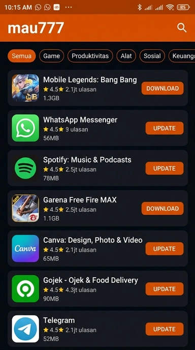 Mau777 - Halaman Indeks Aplikasi Populer dan Kanal Uji
